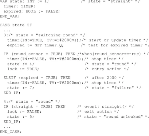 Figure 6    Example for generated PLC code
