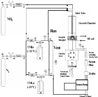 Figure 2-1 Schematic of the ALE/MOCVD system (Parker) 
