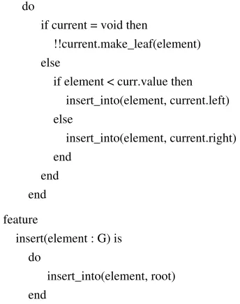 Figure 6: An example of genericity in Eiffel.