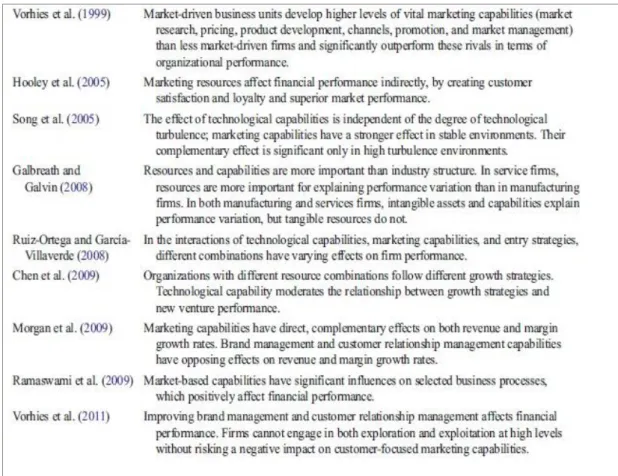 Table 2.2 Marketing and Innovation capabilities and performance 