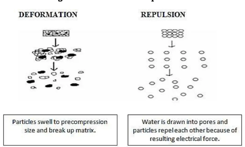 Fig.3. Deformation and repulsion 
