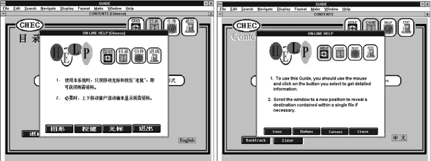 Figure 5 : Chinese 'Pop-Up' Note Buttons