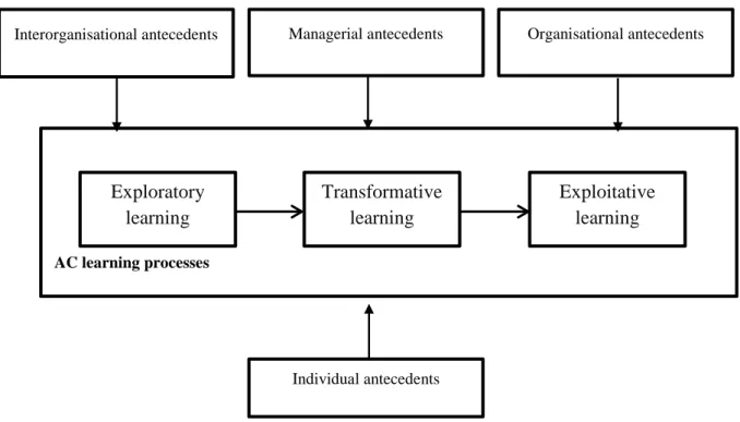 Figure 2: Categorising the antecedents of the AC learning process 