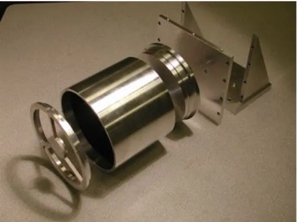 Figure 2-1: Rough machined components of the two-mirror telescope. 
