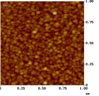Fig. 2.6(a): Fully developed nucleation of films grown for 3 min at 25°C.  