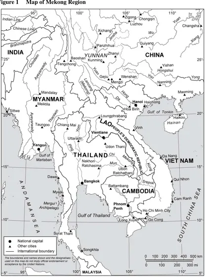 Figure 1 Map of Mekong Region 