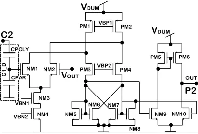 Fig. 3.2. Phase Lead Comparator schematic representing the gray dashed box in Fig. 3.1