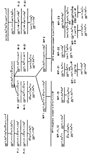 FIGURE 1 in matings MP-1 and MP-2 were siblings theses enclose certain groups and progeny