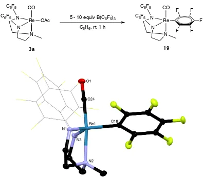 Figure 4.5 X-ray structure of 19. Ellipsoids are at the 50% probability level. Hydrogen atoms were omitted and the pentafluorophenyl substituents on the diamidoamine ligand are depicted in wireframe for clarity