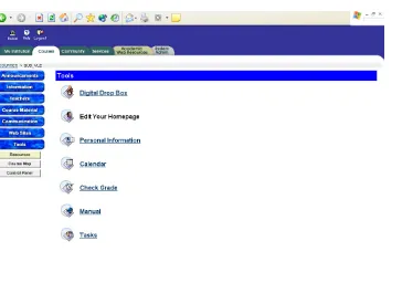 Figure 8: Tools screen from the VLE 
