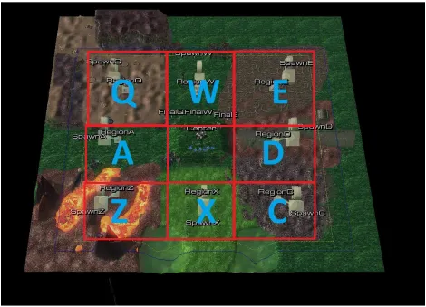 Figure 2 – Overview of the grid-system when zoomed out. Participants will only view one part of the 