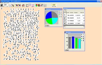 Figure 2: The Home Screen in Probability Explorer Showing the Results of Simulations  