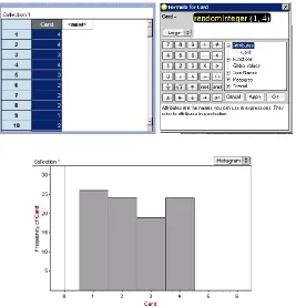 Figure 3: Simulating Random Integers in Fathom 