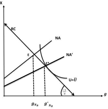 Figure 2.5 illustrates the long-run steady state results that are obtained under the decentral-