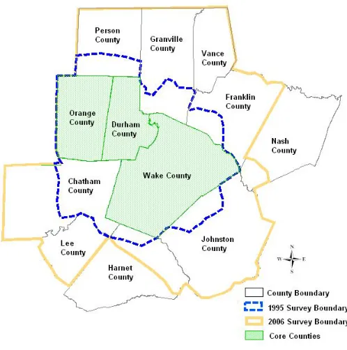Figure 7. Triangle Survey Boundaries 