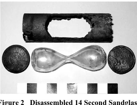 Figure 2   Disassembled 14 Second Sandglass 