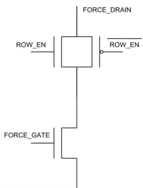 Figure 3.1.2 - DUT Cell with Drain T-gate for Vt Characterization   