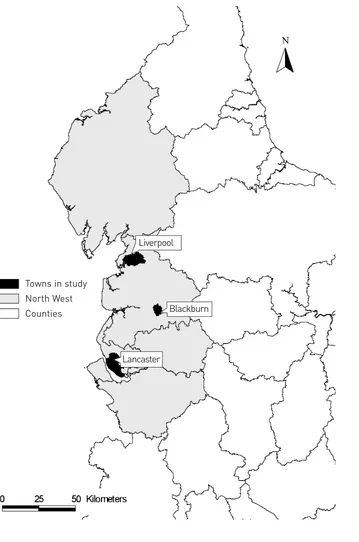 Figure 1: Location of Towns in study