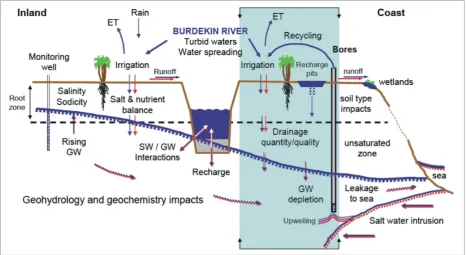 Figure 19:  Model of sediment processes in the GBR lagoon (from Prange 2007). 