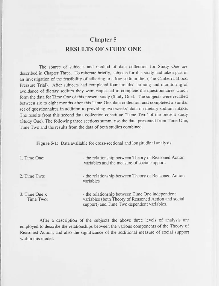 Figure 5-1: Data available for cross-sectional and longitudinal analysis 