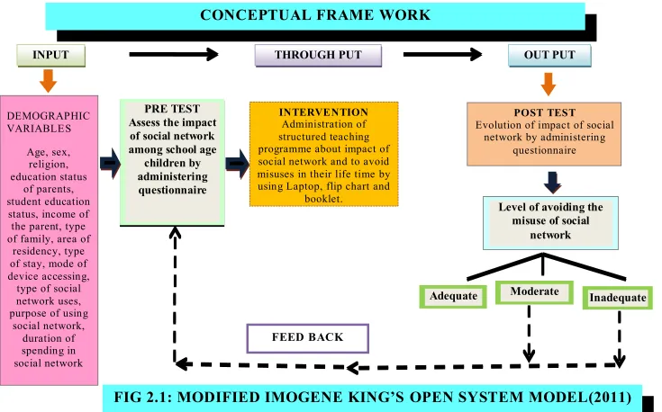 FIG 2.1: MODIFIED IMOGENE KING’S OPEN SYSTEM MODEL(2011)   