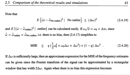 Figure 2.3 where N = 1024. As can be seen from this figure, for the constant frequency case 