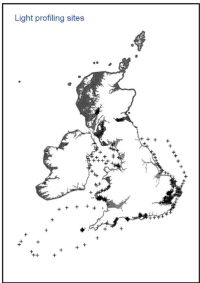 Fig. 1. A map of the British Isles and Republic of Ireland showing the location ofsampling sites