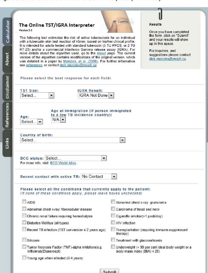Figure 3. Screenshot of the Online TST/IGRA Interpreter (Version 3.0) 