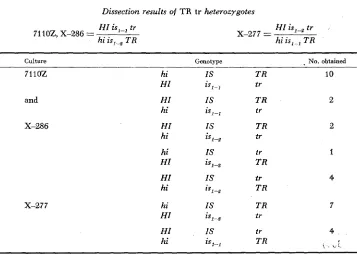 TABLE 6 Dissection results of TR tr heterozygotes 