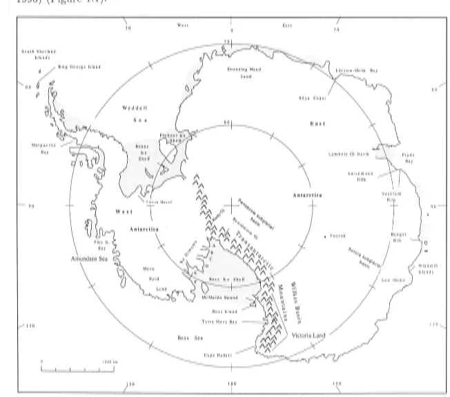Figure 1.1: Location map of the Antarctic continent 