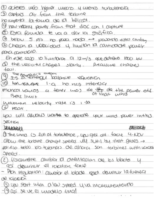 Figure 6. Example of notes taken by student participant 3.
