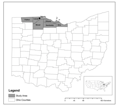 Figure 1. The Northwest Ohio Study Region