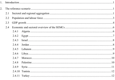 Table 1. GEM-E3-MEDPRO sectoral aggregation ...........................................................................2 