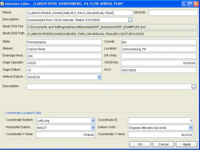 Figure 3-16.  Metadata can be Viewed or Edited by Opening the Metadata  Editor. 