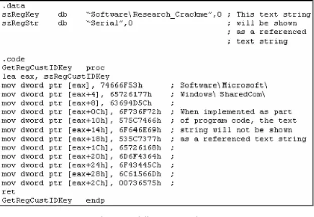 Fig. 7.  Hiding text strings. 