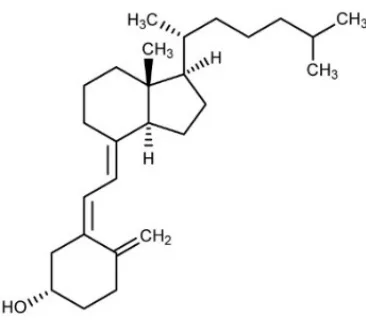 Figure 2. Chemical structure of cholecalciferol or vitamin D3 