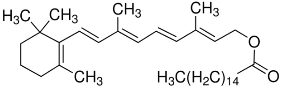Figure 3. Chemical structure of retinyl palmitate 
