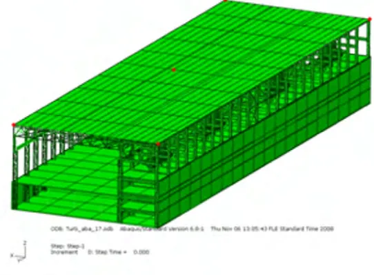 Figure 1. Turbine/control building FEM-model 
