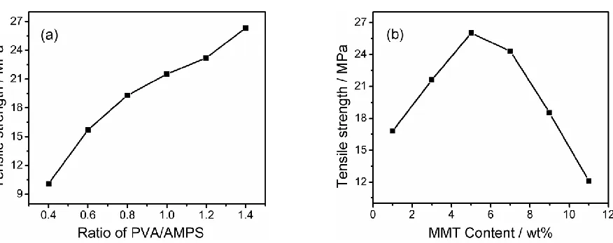 Figure 5.  SEM(a) and EDX(b) image of PAMPS/PVA/MMT s-IPN GPE 