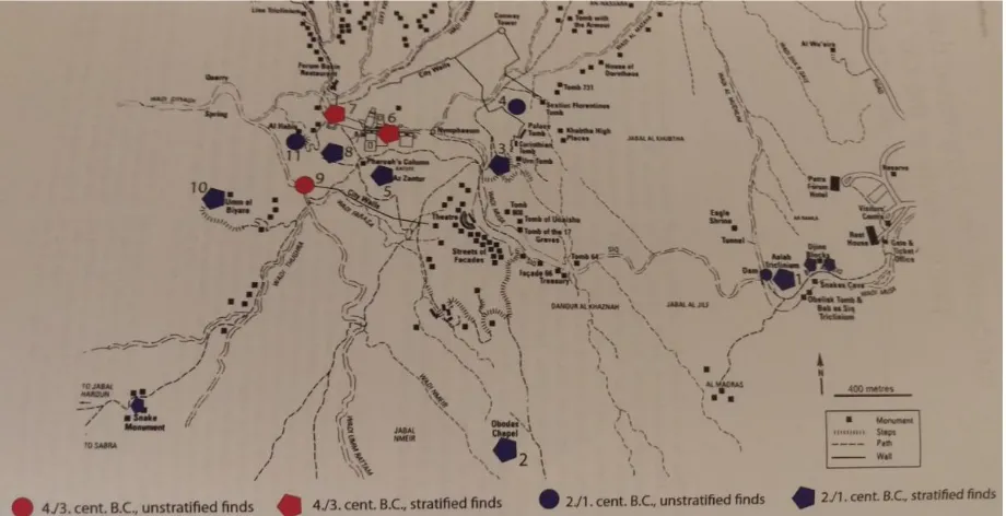 Figure 5: Map of Petra (Hoffman, 2012) 