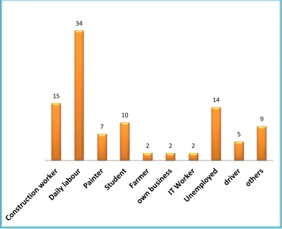 FIG 4: DISTRIBUTION OF STUDY POPULATION BASED ON OCCUPATION 