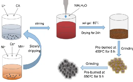 Figure 1.  Schematic diagram of the formation process of materials. 