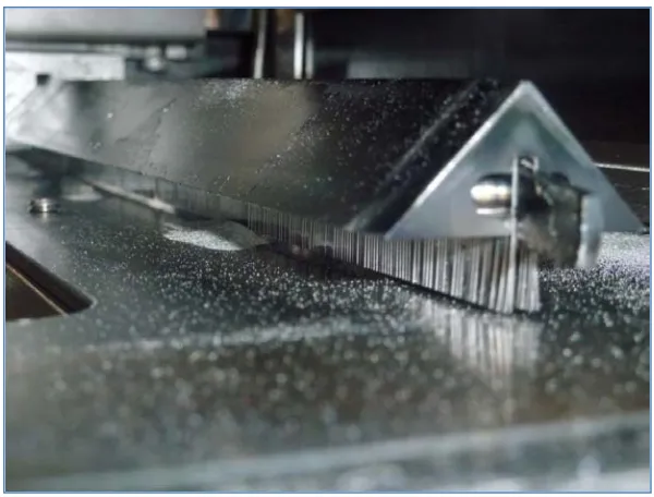 Figure 2.17.  Cube built image (PREP powder) after being processed by EBSM. Sample is embedded in PREP powder material