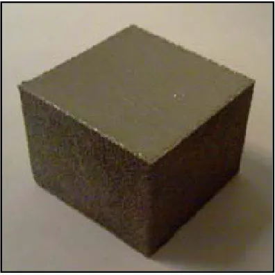 Figure 2.18. EBSM processed Ti6Al4V cube sample from PREP powder 
