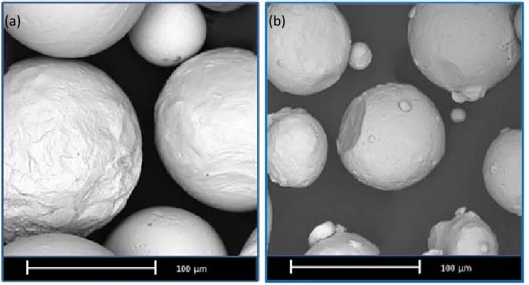 Figure 3.1. SEM images PREP (left) GA (right) 