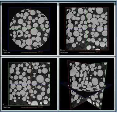 Figure 3.3.  Computed tomography images. Reconstructed 2D slices from sintered Ti6Al4V (GA) powder