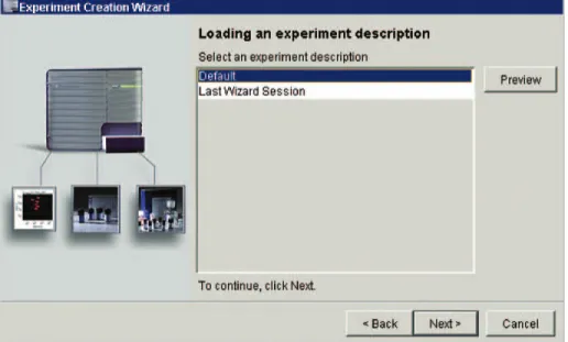 Figure 1. Experiment Wizard