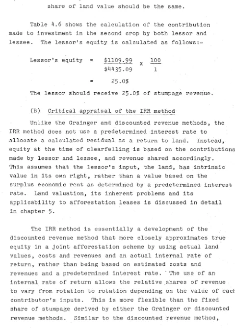 Table 4.6 shows the calculation of the contribution 