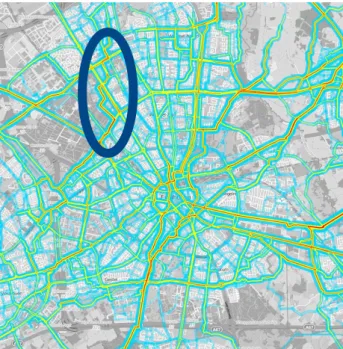 Figure 1: Example of bicycle use outside of main cycle network 