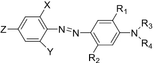 Figure 4. General structure of aminoazobenzene disperse dyes. 